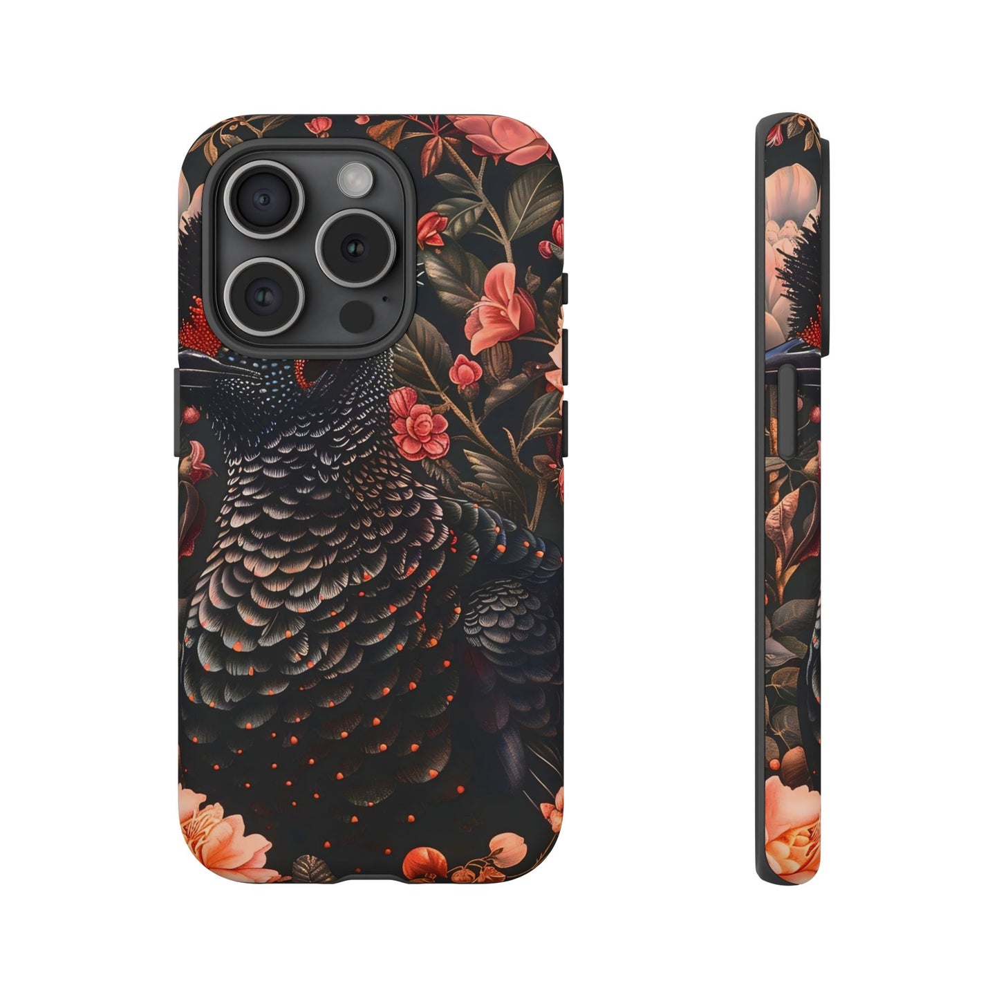 Tough Cases: Floral Design Phone Case, Stylish Protection for Your Phone, Unique Gift for Bird Lovers, Vibrant Floral Art, [...]