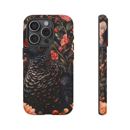 Tough Cases: Floral Design Phone Case, Stylish Protection for Your Phone, Unique Gift for Bird Lovers, Vibrant Floral Art, [...]