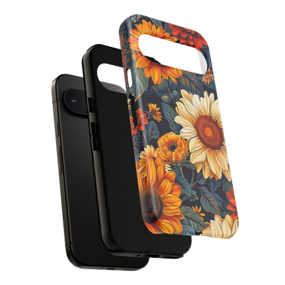 Floral Tough Phone Case | Sunflower Design, iPhone Cover, Protective Case, Gifts for Her, Floral Phone Accessory