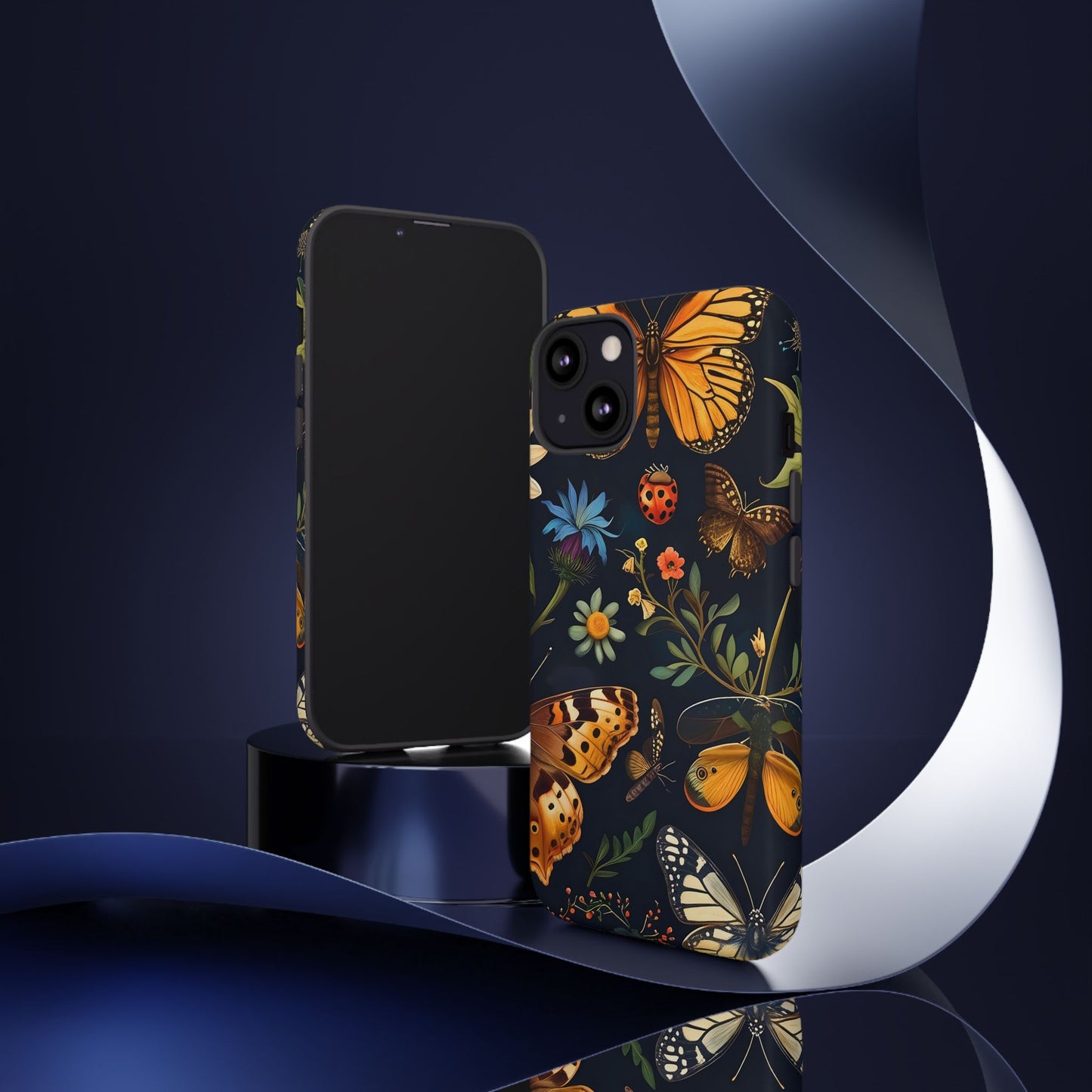 Nature-Inspired Phone Case | Floral Butterfly Design, Tough Phone Cover, Gift for Nature Lovers, Cute Butterfly Case, Home Decor