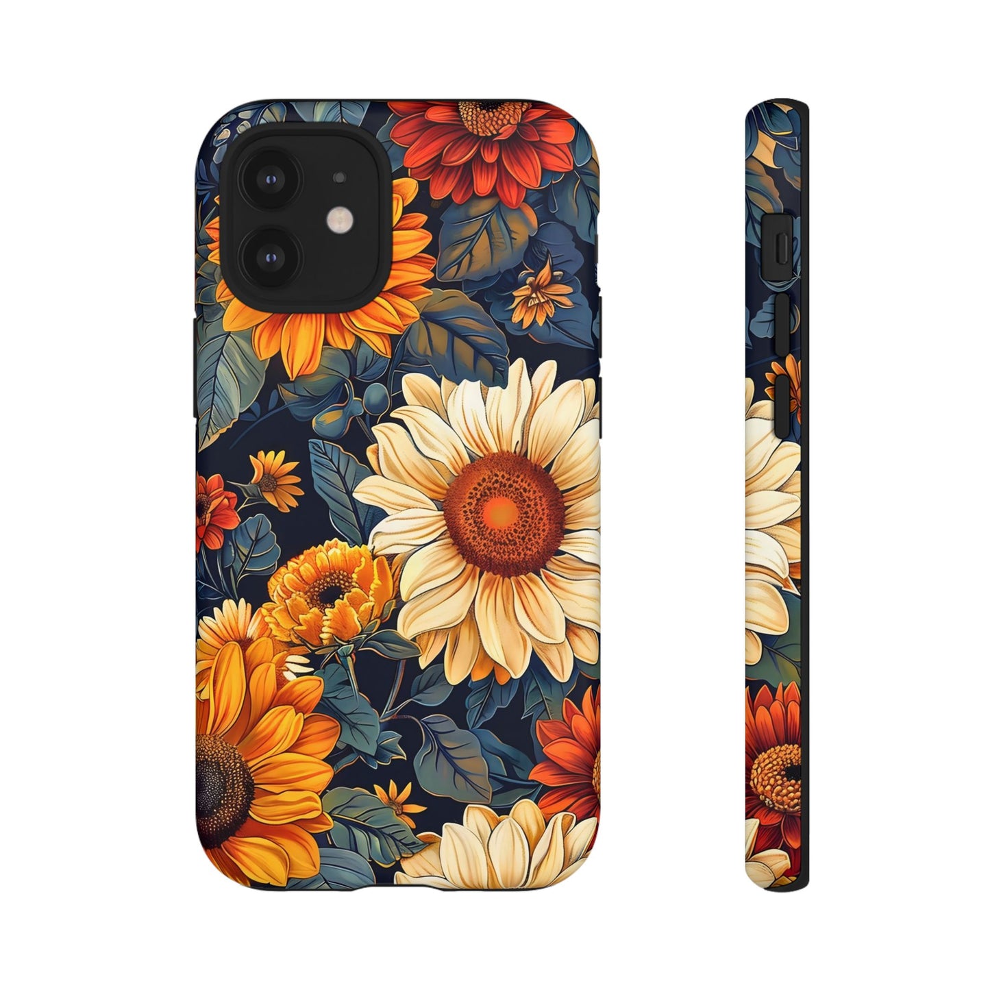 Floral Tough Phone Case | Sunflower Design, iPhone Cover, Protective Case, Gifts for Her, Floral Phone Accessory