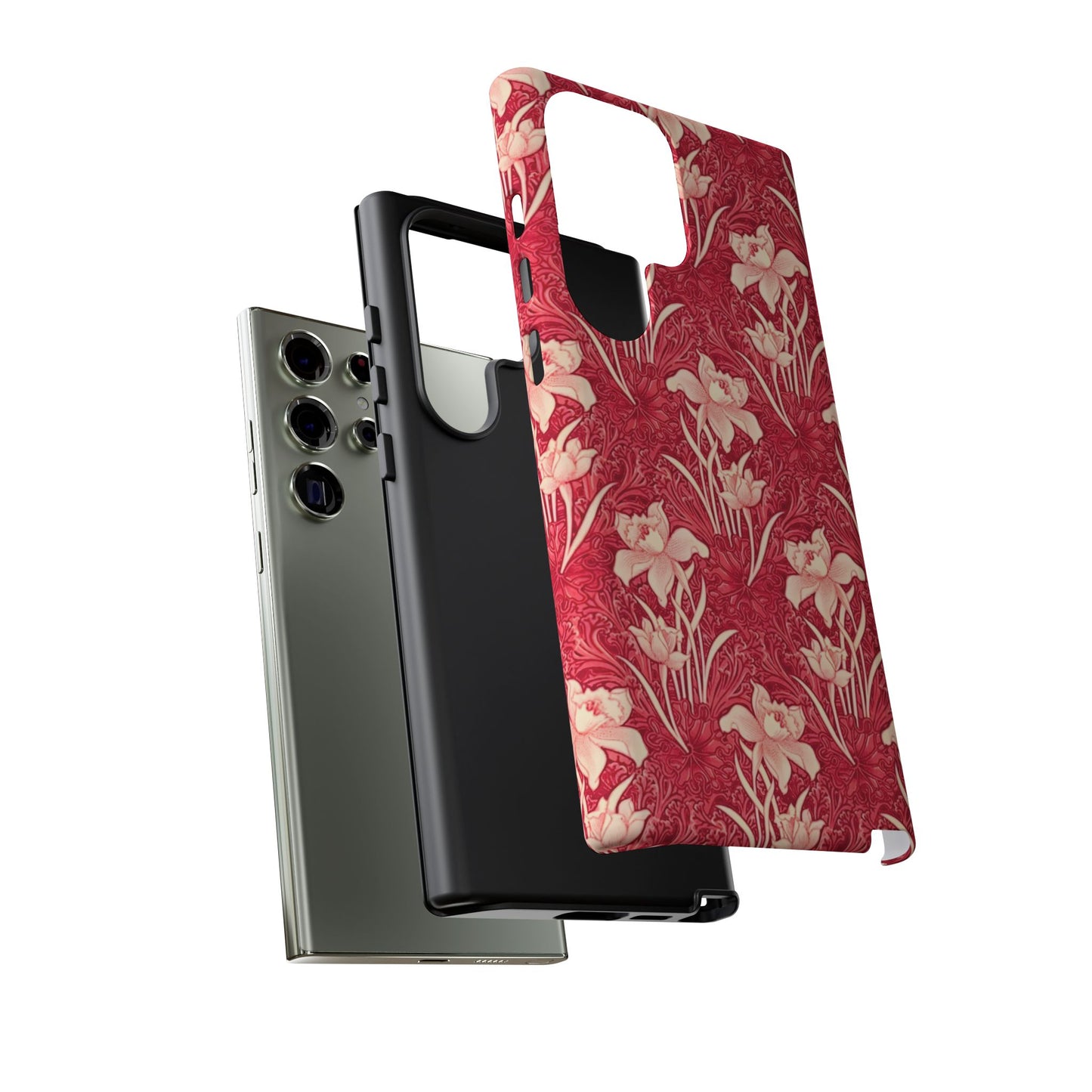 Floral Tough Phone Case - Durable, Stylish Accessory, Perfect Gift for Her, Floral Pattern, Customizable, Ideal for Daily Use