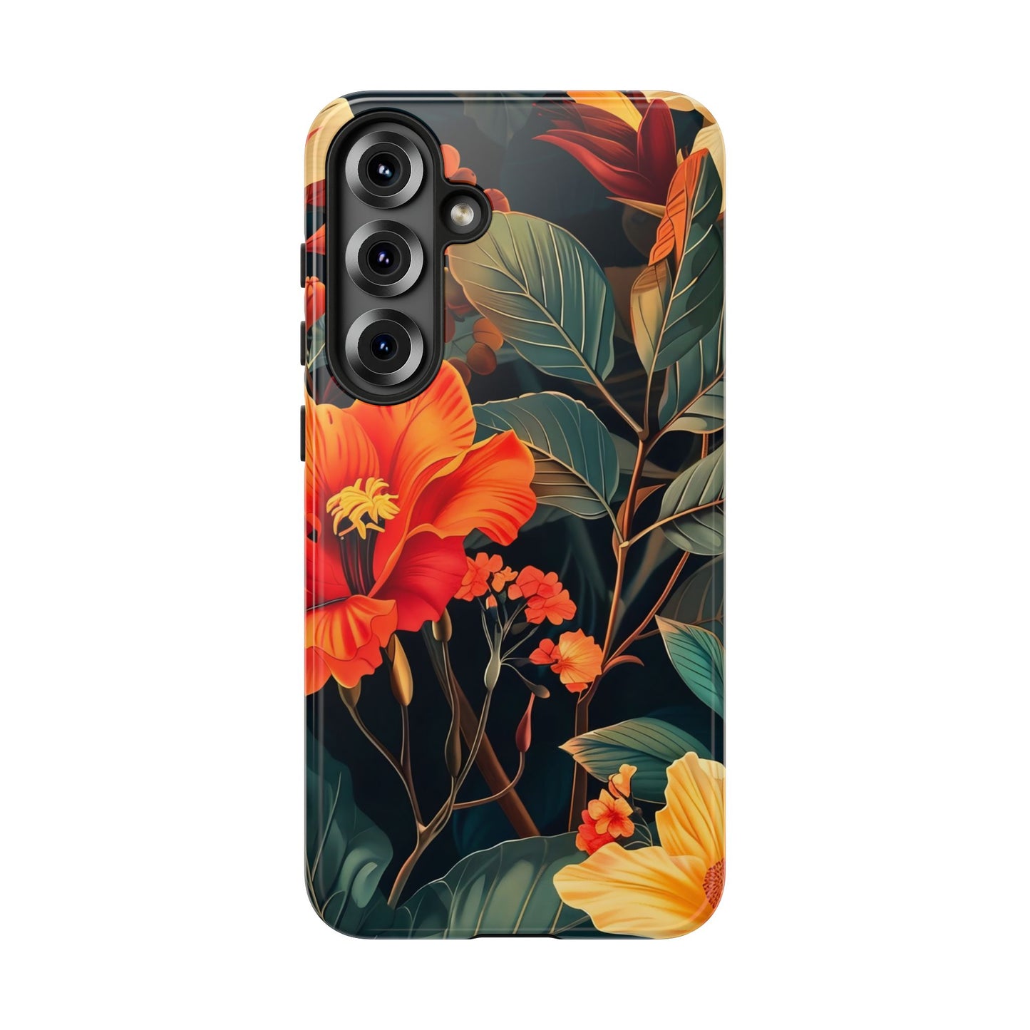 Tough Floral Phone Case | Tropical Vibe, Gift for Nature Lovers, Summer Beach Accessory, Floral Pattern, Trendy Phone Accessories