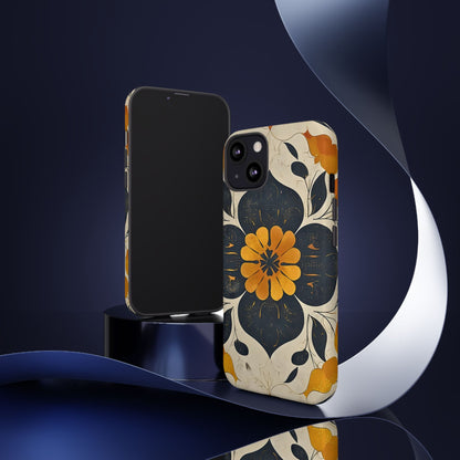Floral Phone Case - Tough Cases, Botanical iPhone Cover, Vintage Flower Design, Durable Smartphone Protection, Unique Gift Idea