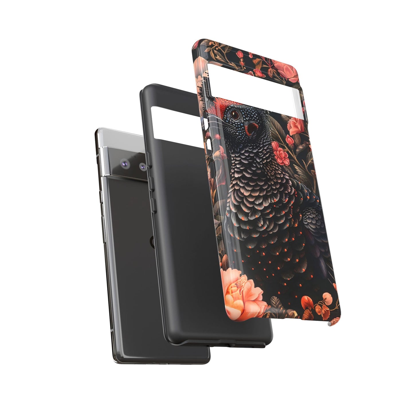 Tough Cases: Floral Design Phone Case, Stylish Protection for Your Phone, Unique Gift for Bird Lovers, Vibrant Floral Art, [...]