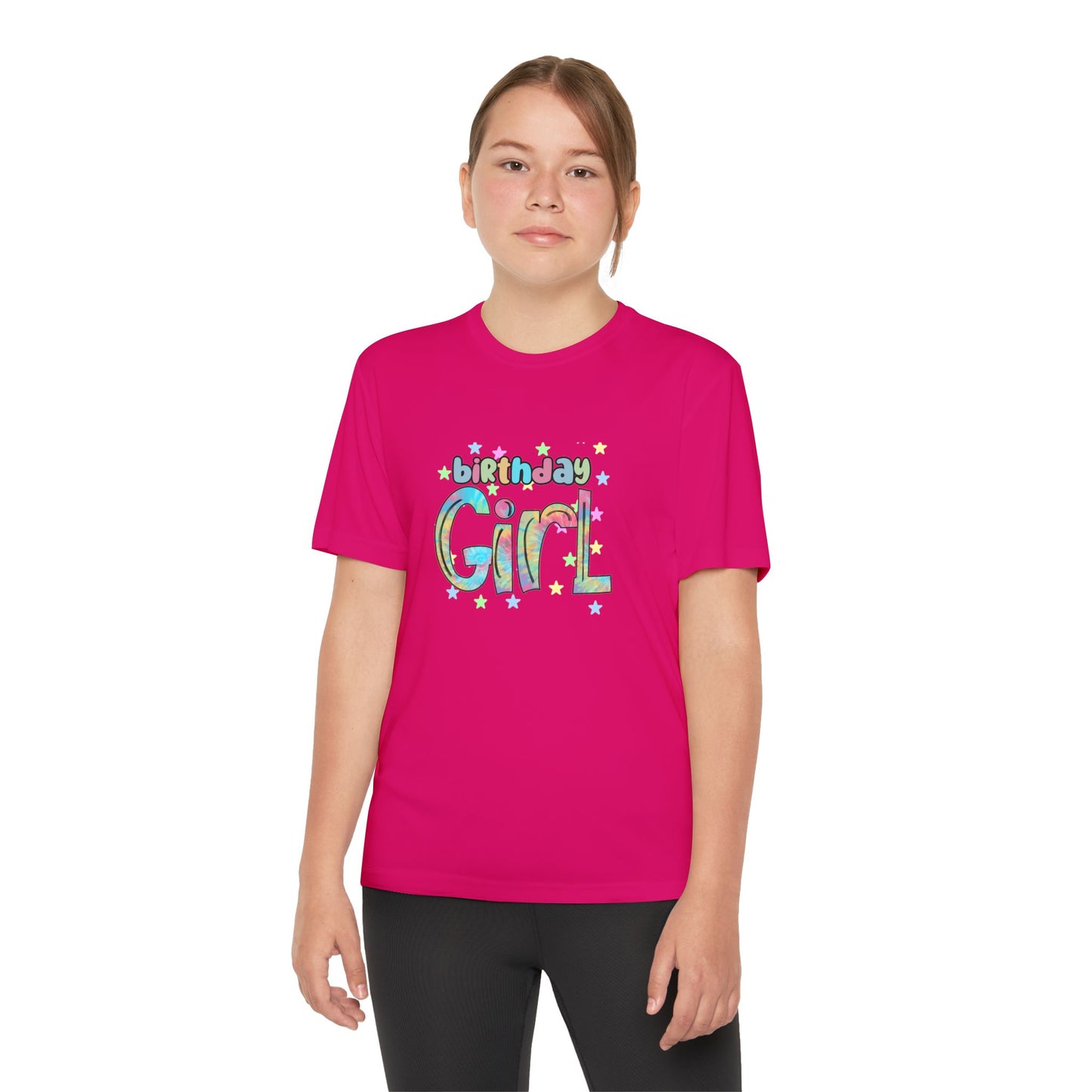 Youth Tee – Animal Print Birthday Girl Sublimation Design - Celebrate in Style!
