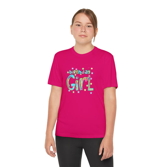 Youth Tee – Animal Print Birthday Girl Sublimation Design - Celebrate in Style!
