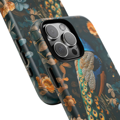 Peacock Phone Case - Elegant Floral Design, Tough Case for Protection, Unique Gift for Nature Lovers, Stylish Accessory, Eco-Friendly