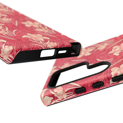 Floral Tough Phone Case - Durable, Stylish Accessory, Perfect Gift for Her, Floral Pattern, Customizable, Ideal for Daily Use