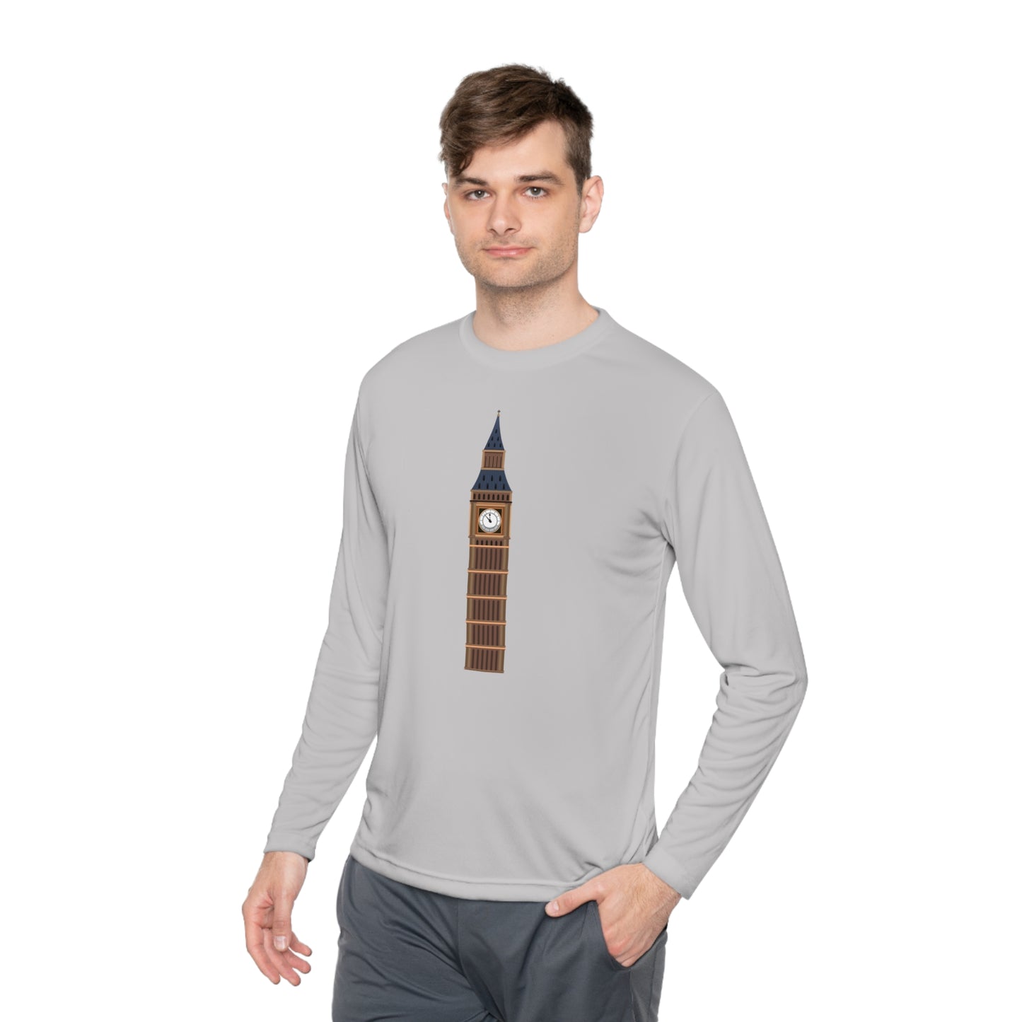 Unisex Lightweight Long Sleeve Tee - Iconic Big Ben Clock Tower