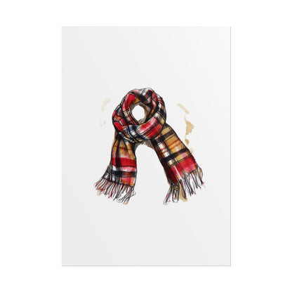 Cozy Scarf Wall Art - Fall Decor for Home, Rustic Style, Gift for Her, Cozy Vibes, Autumn Aesthetic