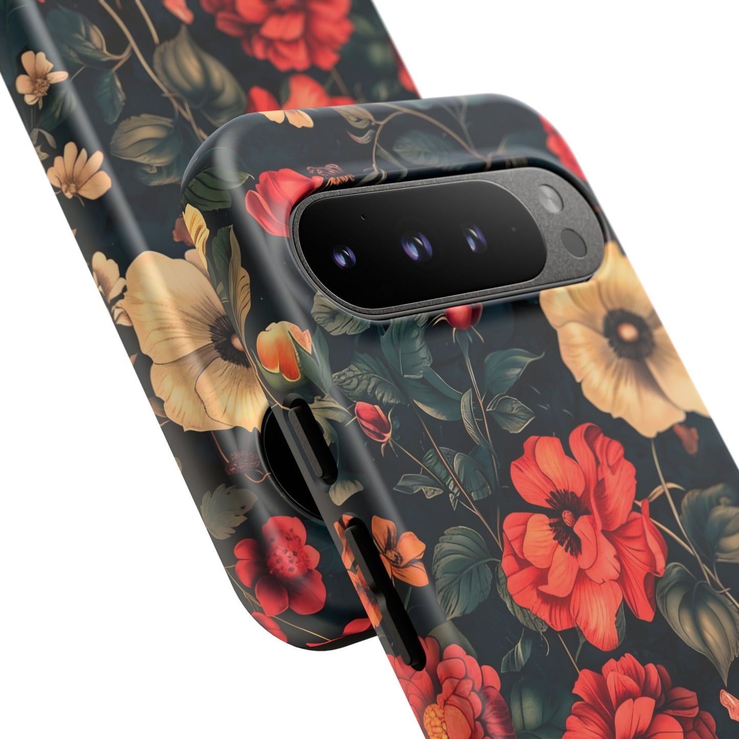 Floral Phone Case, Tough Cases, Flower Motif, Protective Cover, Gift for Her, Floral Design, Spring Accessory