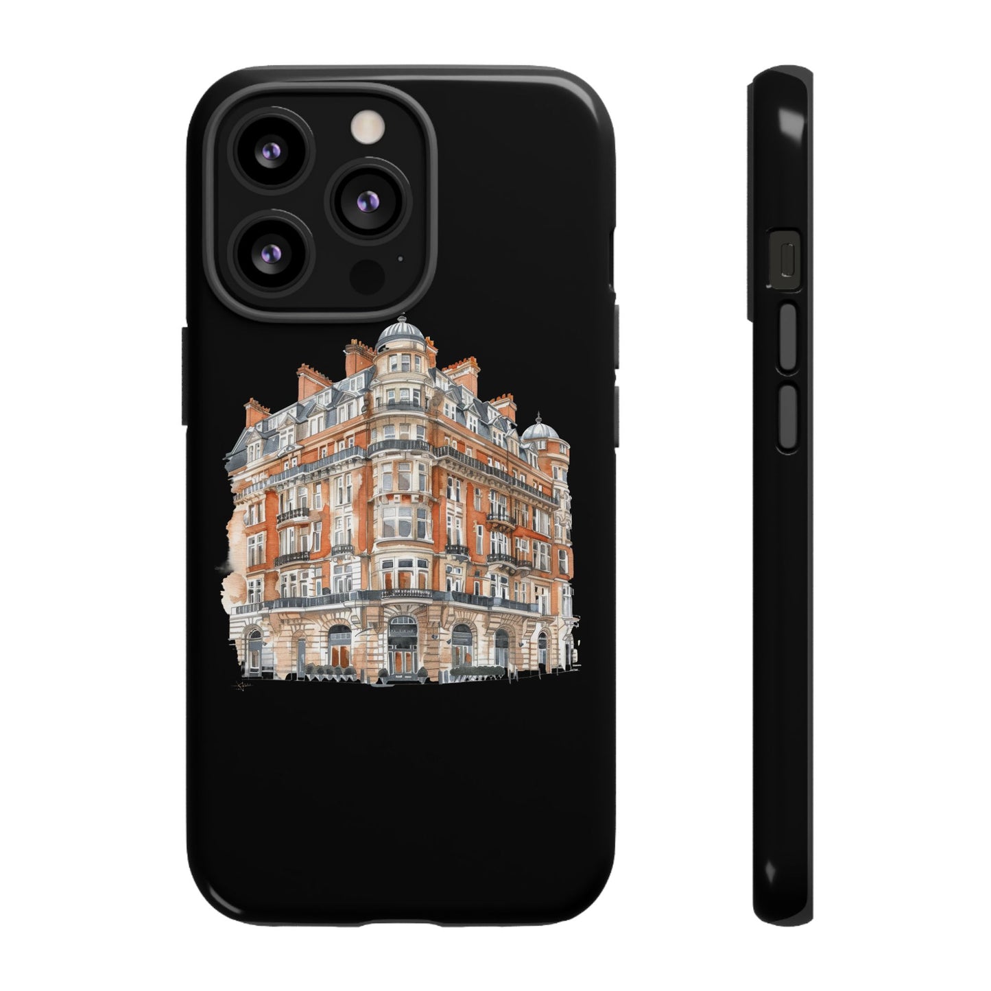 Cityscape Phone Case, Tough Phone Cover, Urban Art Case, Vintage Architecture Design, Gift for Travelers, Stylish Phone Accessory