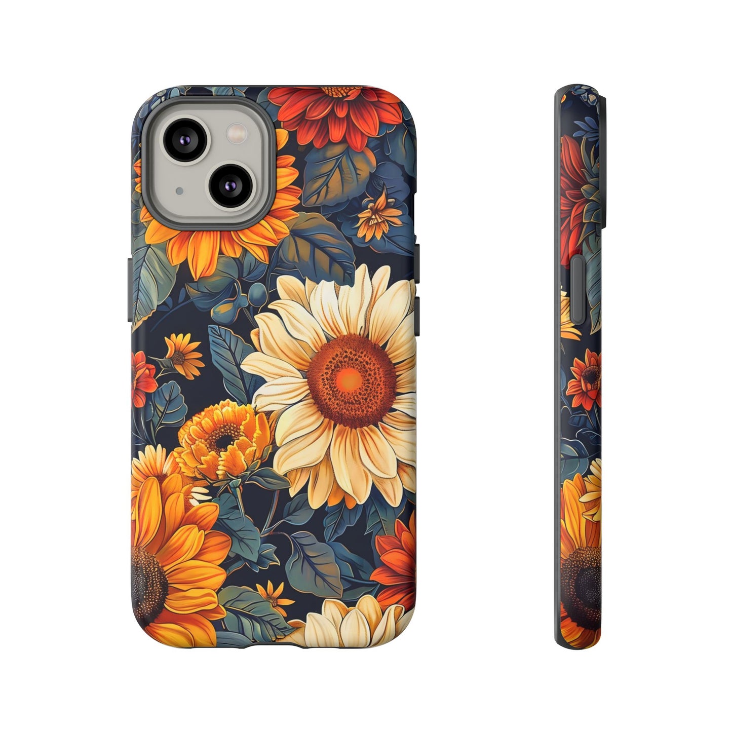 Floral Tough Phone Case | Sunflower Design, iPhone Cover, Protective Case, Gifts for Her, Floral Phone Accessory
