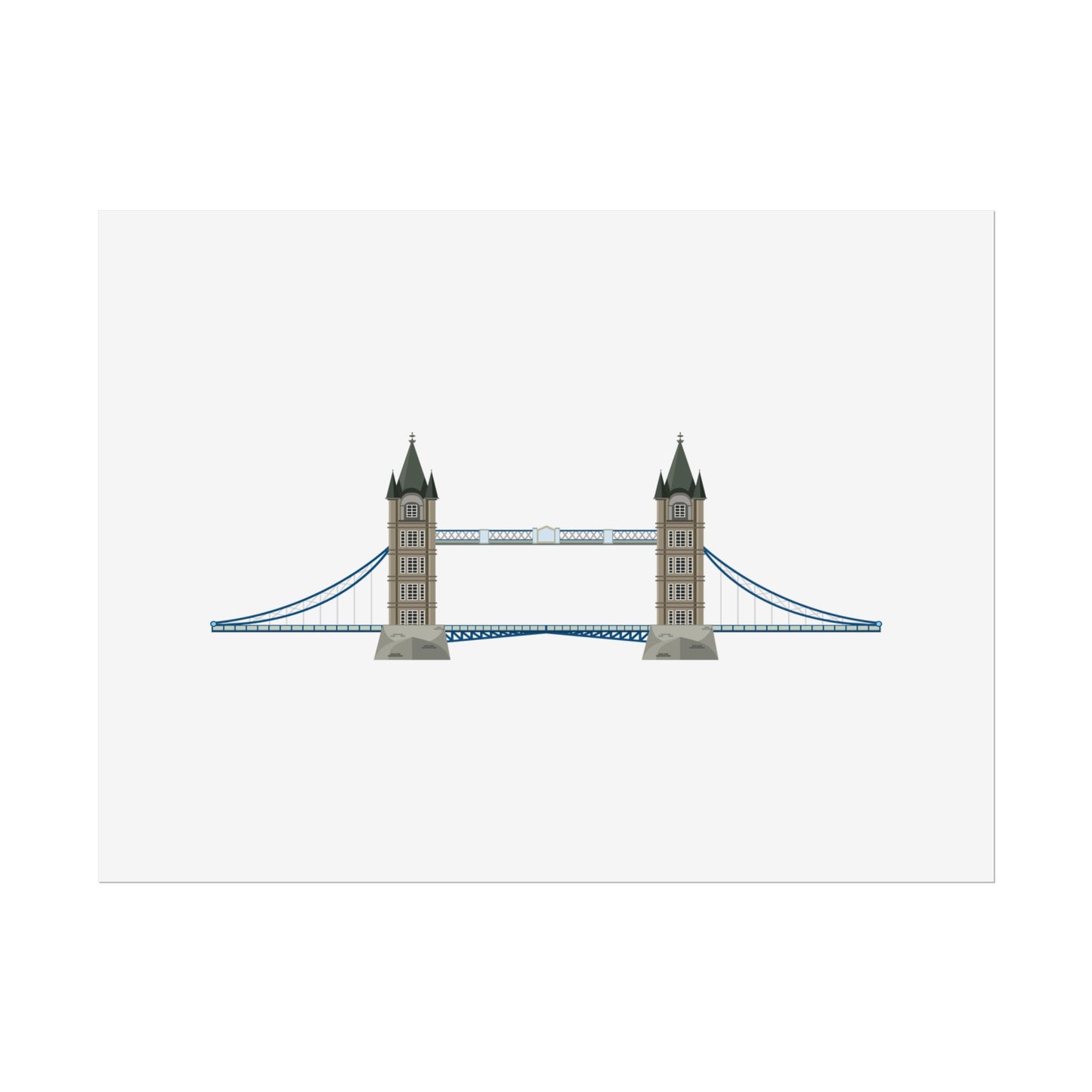 Tower Bridge Rolled Poster, London City Decor, Wall Art, Gift for Travelers, Home Aesthetic, UK Wall Art