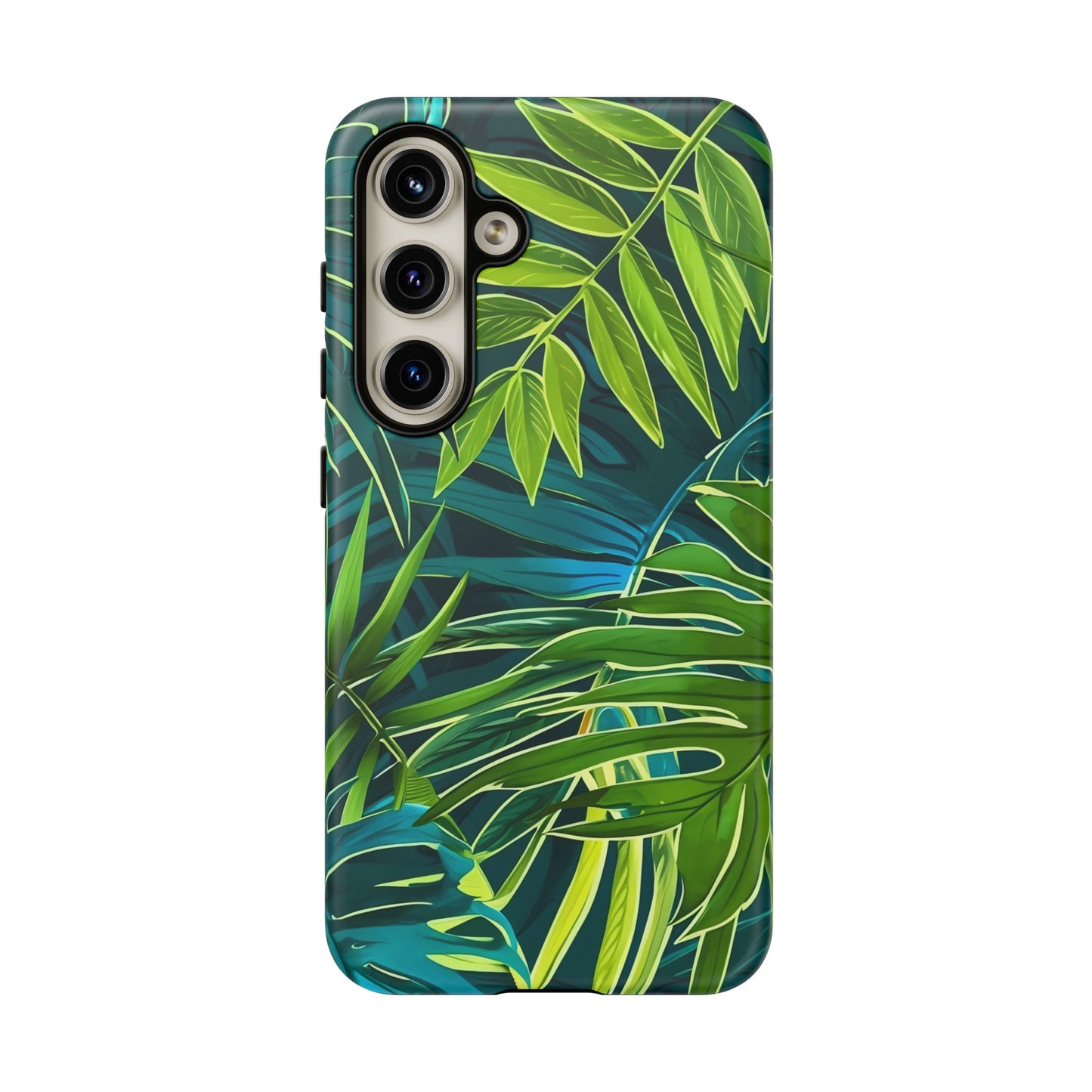 Tropical Phone Case - Durable Green Leaf Design, Eco-Friendly Gift, Trendy Accessory, Nature Lover's Case, Summer Vibes