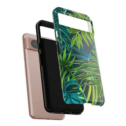 Tropical Phone Case - Durable Green Leaf Design, Eco-Friendly Gift, Trendy Accessory, Nature Lover's Case, Summer Vibes