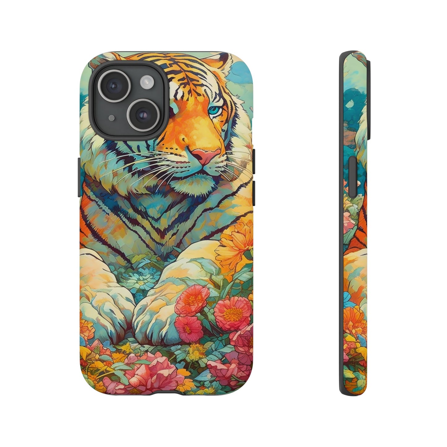 Tiger Jungle Phone Case, Colorful Tough Cases, Animal Lover Gift, Nature Phone Cover, Wildlife Decor, Birthday Present