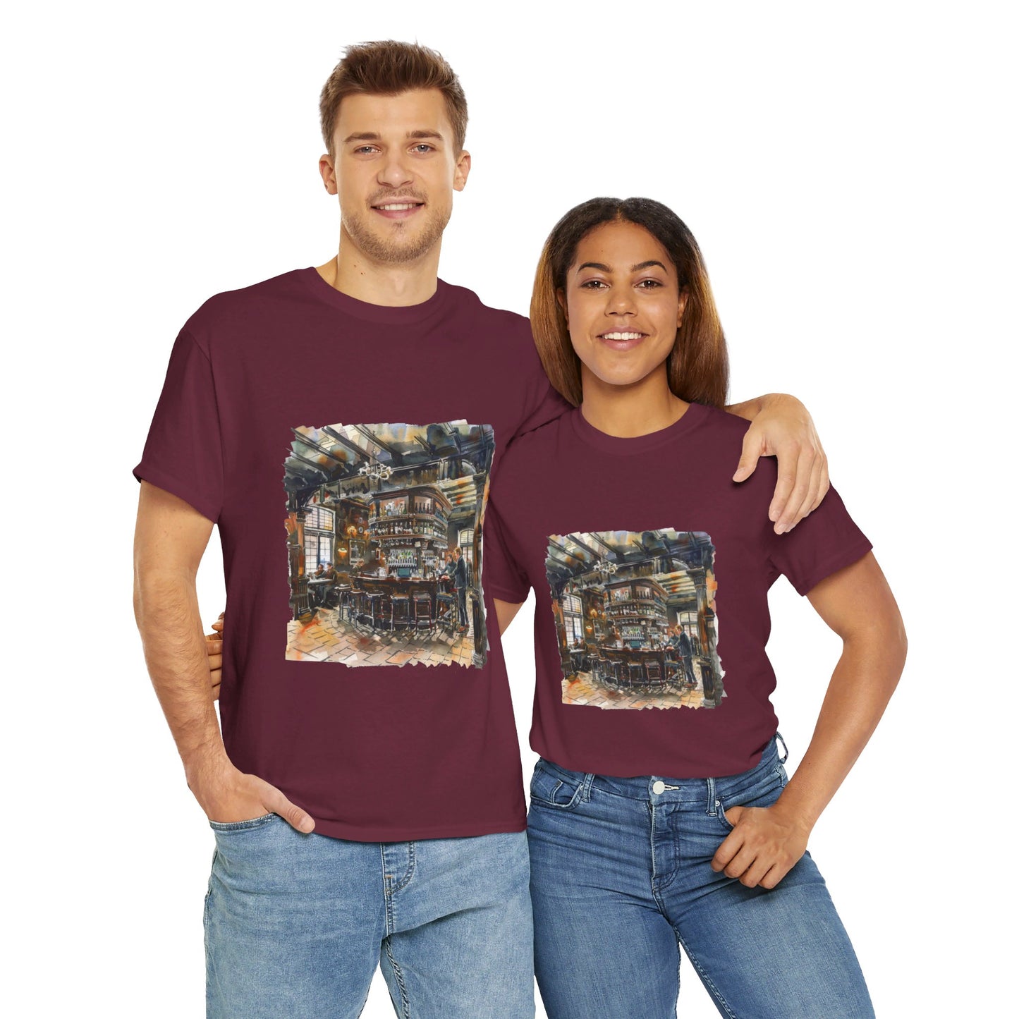The Heart of British Culture and Iconic Landmarks Aesthetic Unisex Heavy Cotton T-Shirt