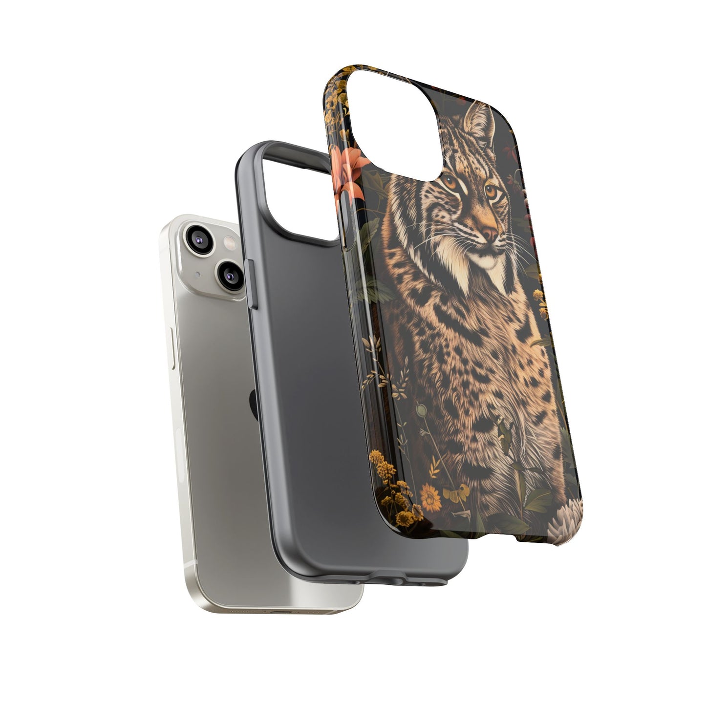 Wildlife Phone Case with Lynx Design, Tough Cases, Animal Lovers Gift, Nature Inspired Accessories, Unique Tech Protection