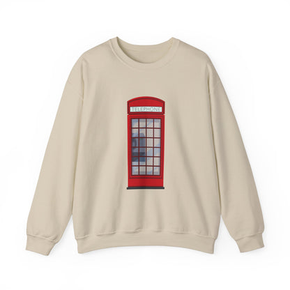 Unisex Heavy Blend™ Crewneck Sweatshirt Cozy - Iconic British Public Telephone