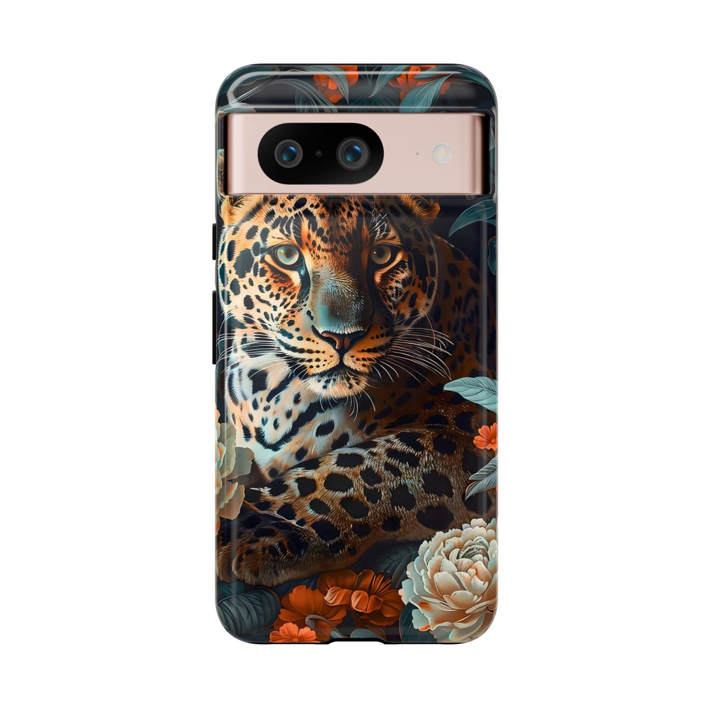 Wildlife Phone Case with Leopard Design | Tough Cases, Animal Prints, Floral Phone Cover, Gift for Nature Lovers, Unique Phone Accessories