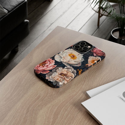 Floral Phone Case, Tough Phone Cover, Flower Design, Unique Gift for Her, Trendy Accessory, Spring Decor