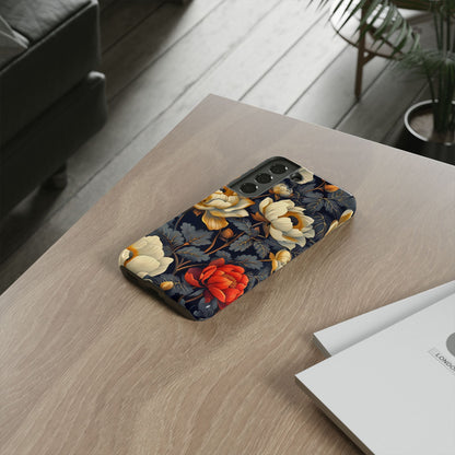 Floral Phone Case - Tough Cases, Stylish Mobile Cover, Flower Design, Holiday Gift, Trendy Accessory, Eco-Friendly Case
