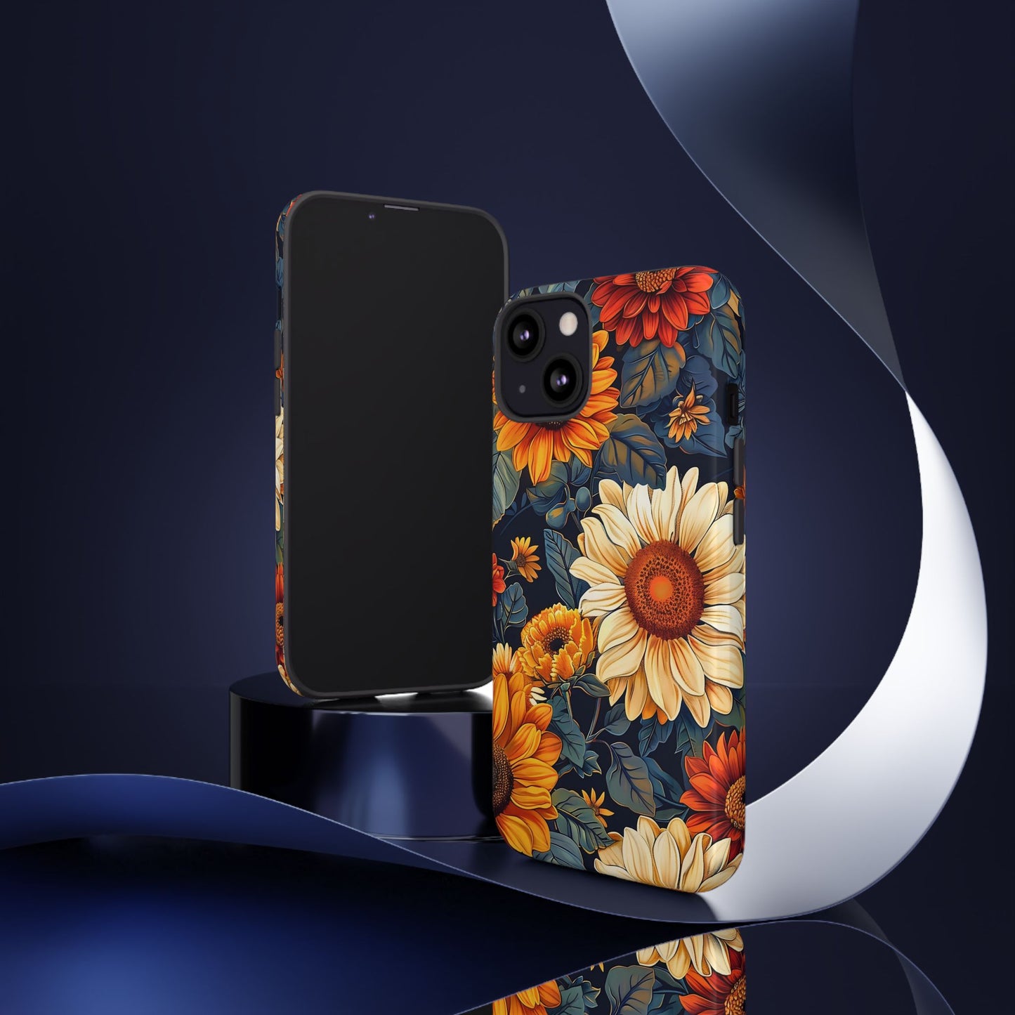 Floral Tough Phone Case | Sunflower Design, iPhone Cover, Protective Case, Gifts for Her, Floral Phone Accessory