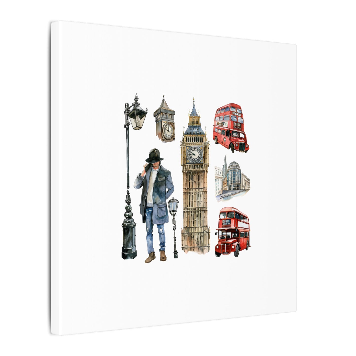 Canvas Art Print, London Skyline, Home Decor, Wall Art, Gift Idea, Travel Memories, Modern Wall Art