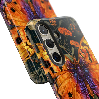 Butterfly Phone Case, Tough Cases for Nature Lovers, Vibrant Floral Design, Gift for Her, Cute Phone Accessories, Butterfly Artwork