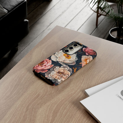 Floral Phone Case, Tough Phone Cover, Flower Design, Unique Gift for Her, Trendy Accessory, Spring Decor