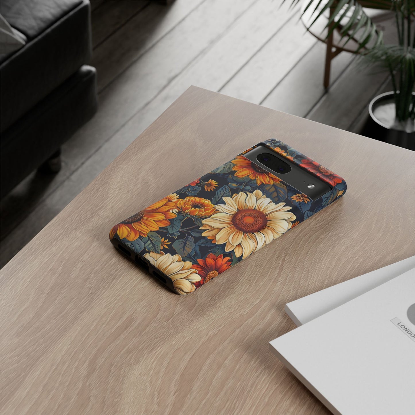 Floral Tough Phone Case | Sunflower Design, iPhone Cover, Protective Case, Gifts for Her, Floral Phone Accessory