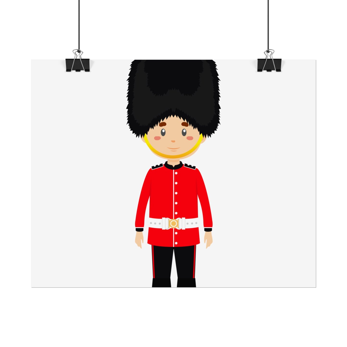 Adorable British Soldier Rolled Posters, Kids Room Decor, Unique Gift, Nursery Art, Educational Wall Art