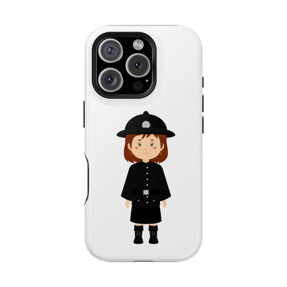 Cute Police Officer Magnetic Tough Case for iPhone, Gift for Police Lovers, Kid's Phone Case, Durable Protector, Fun Design