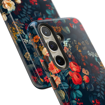 Floral Phone Case, Tough Cases for Protection, Vibrant Floral Design, Chic Gift for Her, Stylish Accessories