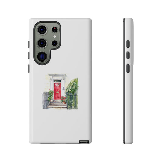 Artistic Phone Case - Charming Red Door Design for Stylish Protection
