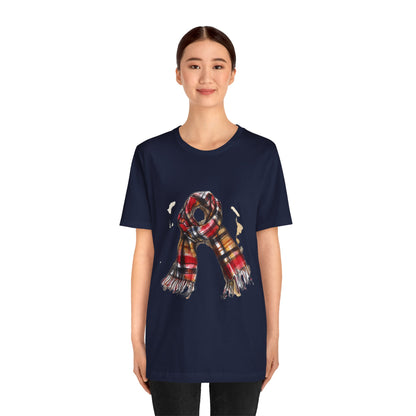 Unisex Jersey Short Sleeve Tee - Classic British Plaid Scarf Design