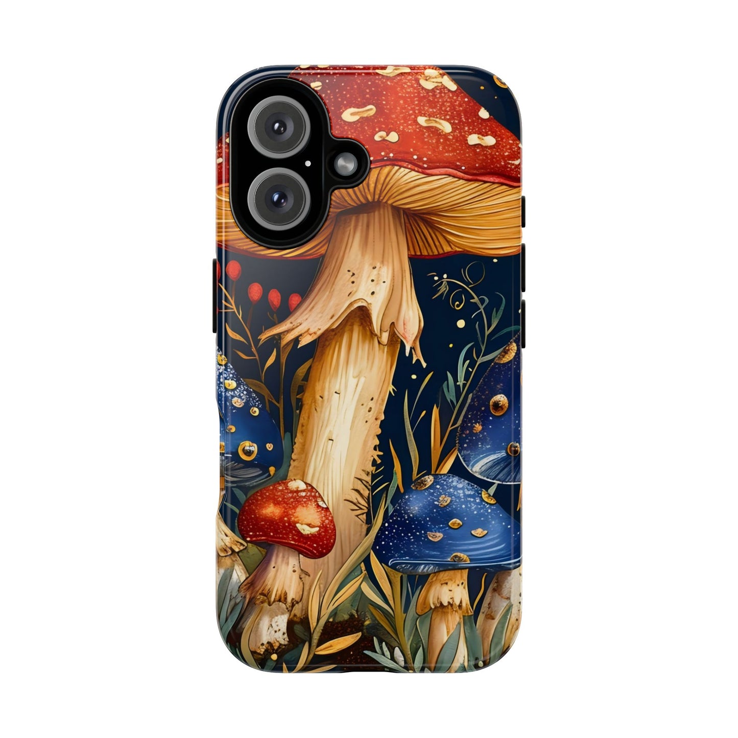 Mushroom Phone Case with Nature Design, Tough Phone Cover, Eco-Friendly Case, Gift for Nature Lovers, Unique Phone Accessory