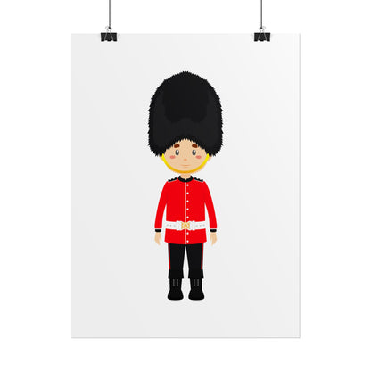 Adorable British Soldier Rolled Posters, Kids Room Decor, Unique Gift, Nursery Art, Educational Wall Art