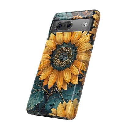 Sunflower Phone Case - Bright Floral Design, Stylish Tough Cover for Sunflower Lovers, Gift for Plant Enthusiasts, Mom Gift, Nature Lovers