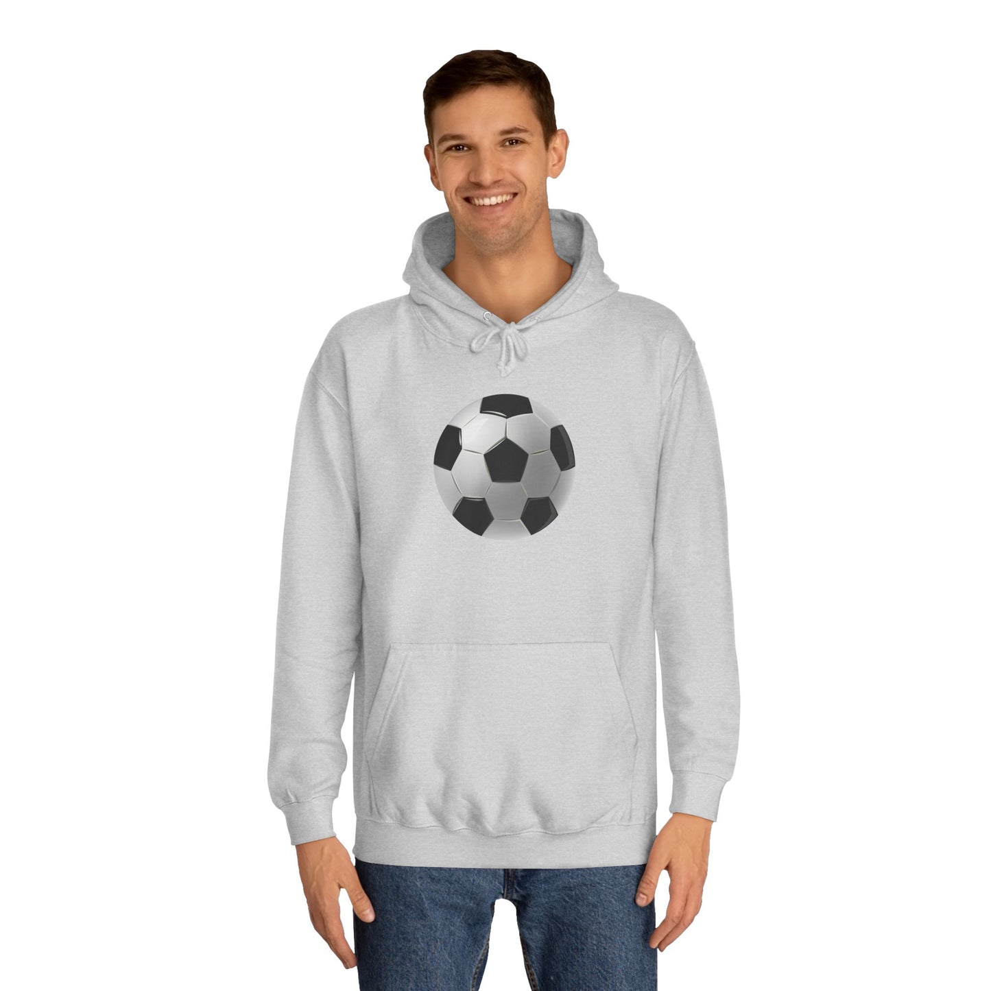 Dynamic Football Design - Sports Passion and Energetic Unisex College Hoodie