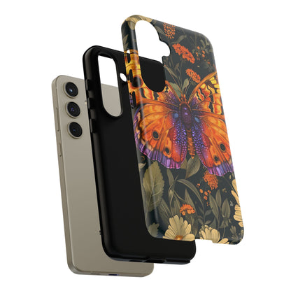 Butterfly Phone Case, Tough Cases for Nature Lovers, Vibrant Floral Design, Gift for Her, Cute Phone Accessories, Butterfly Artwork