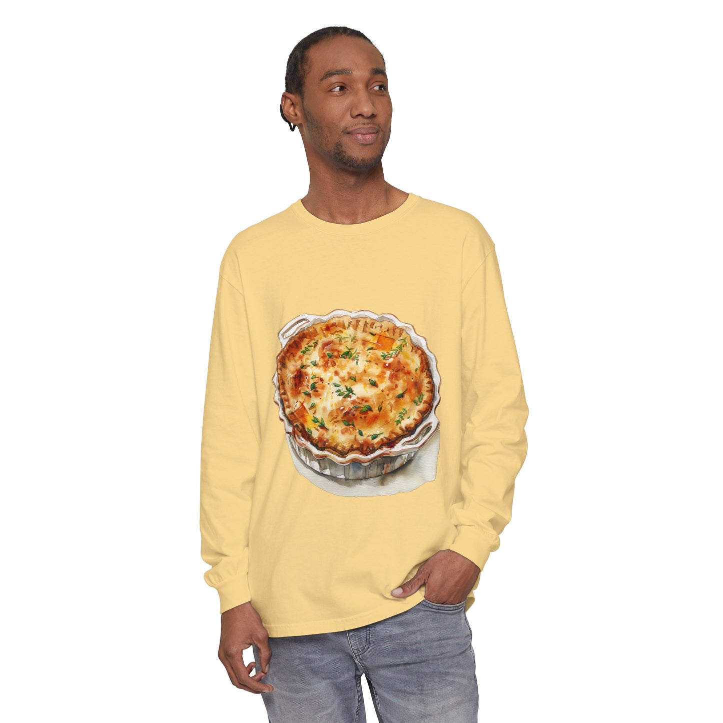 Unisex Garment-dyed Long Sleeve T-Shirt - British Yummiest Delights