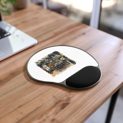 Artistic Mouse Pad with Wrist Rest, Cozy Desk Accessory, Perfect for Home Office, Computer Stationery, Gift for Creatives, Desk Decor