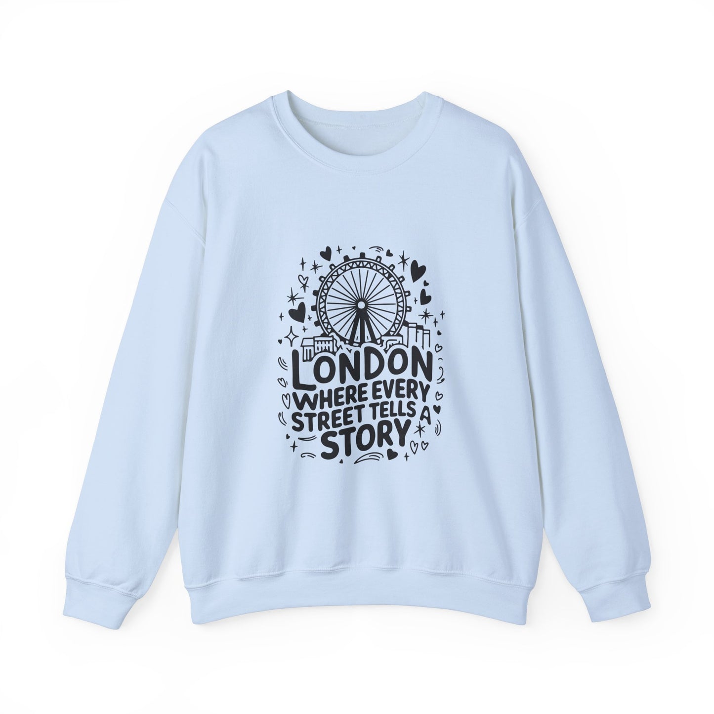 Unisex Heavy Blend™ Crewneck Sweatshirt - London Story Telling Streets