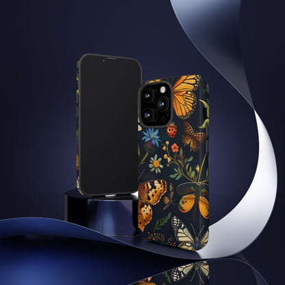 Nature-Inspired Phone Case | Floral Butterfly Design, Tough Phone Cover, Gift for Nature Lovers, Cute Butterfly Case, Home Decor