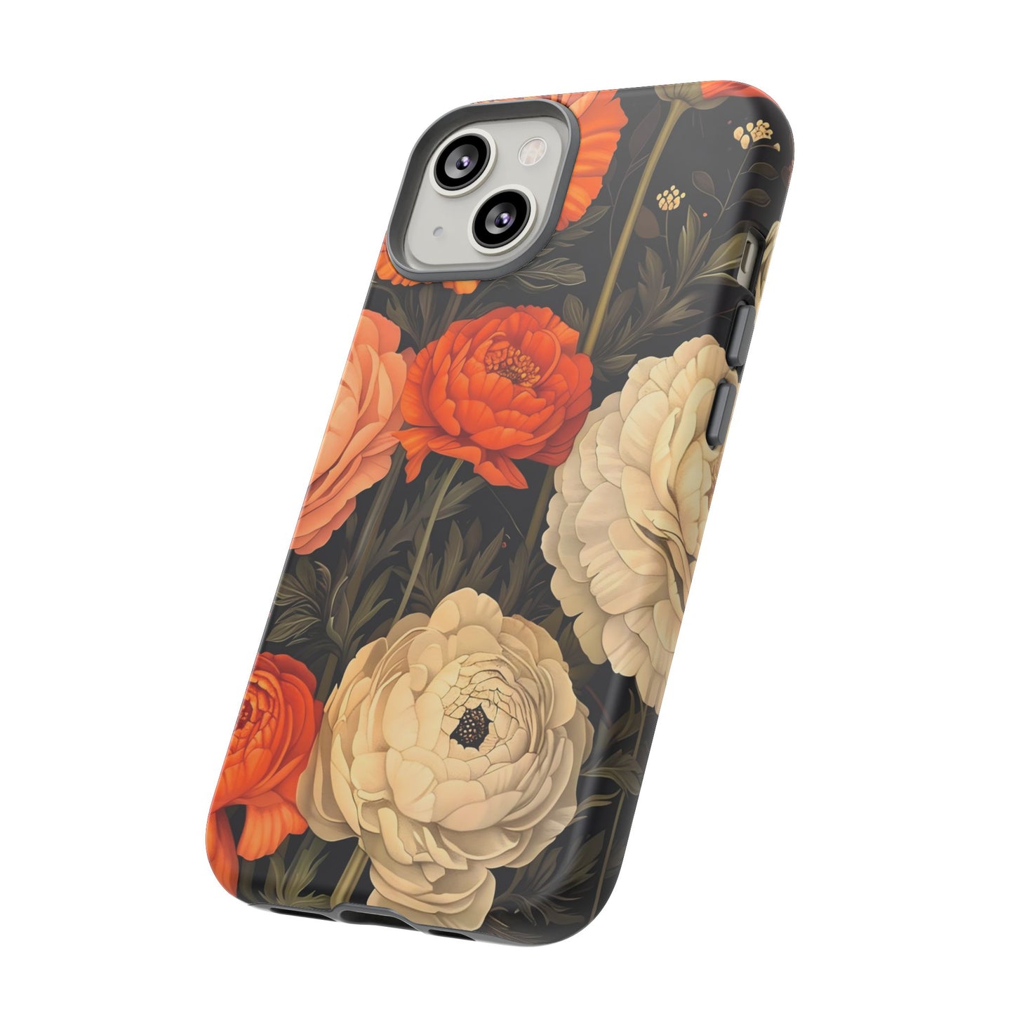 Floral Phone Case with Tough Protection, Blooming Ranunculus Design, Durable Cover, Gift for Flower Lovers, Eco-Friendly Phone Accessory