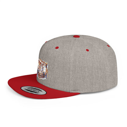 British Pub Stylish Flat Bill Snapback Hat, Trendy Cap for Casual Looks, Perfect for Summer Vibes, Outdoor Events, Gift for Friends, Unisex Fashion