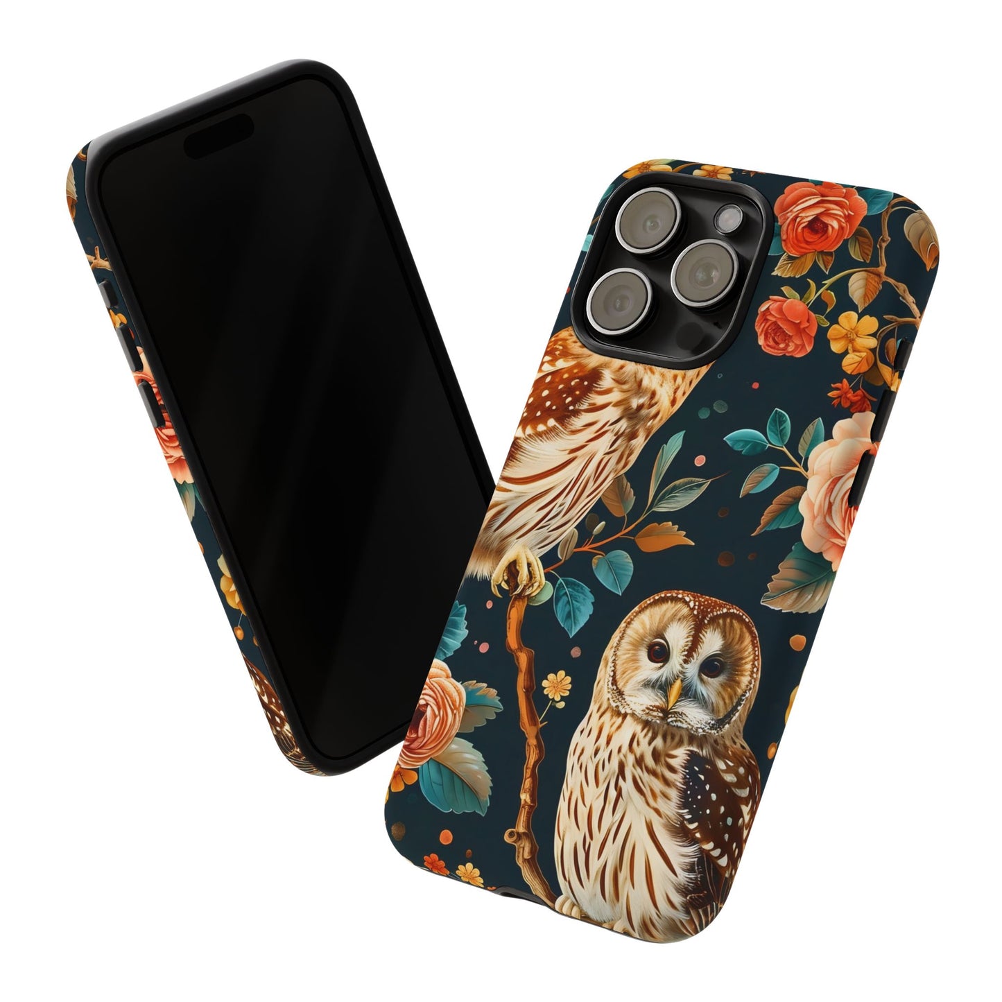 Owl Phone Case with Floral Design, Tough Phone Cover for Nature Lovers, Gift for Bird Enthusiasts, Stylish Protection for Smartphones, [...]